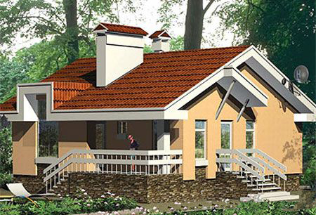 Одноэтажный дом с подвалом - {{ project.code }
